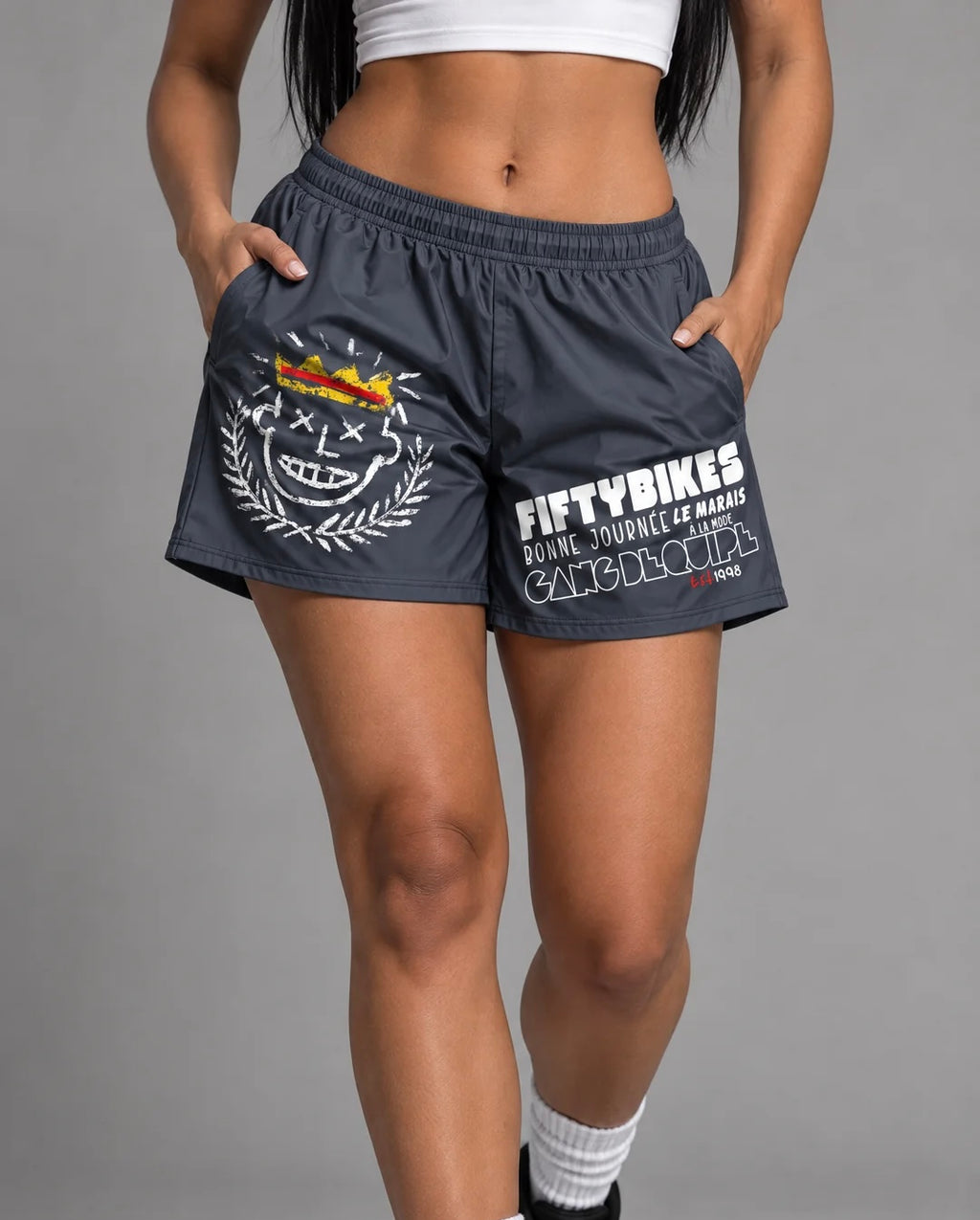 Broken Crown Athletic Shorts (FiftyBikes)