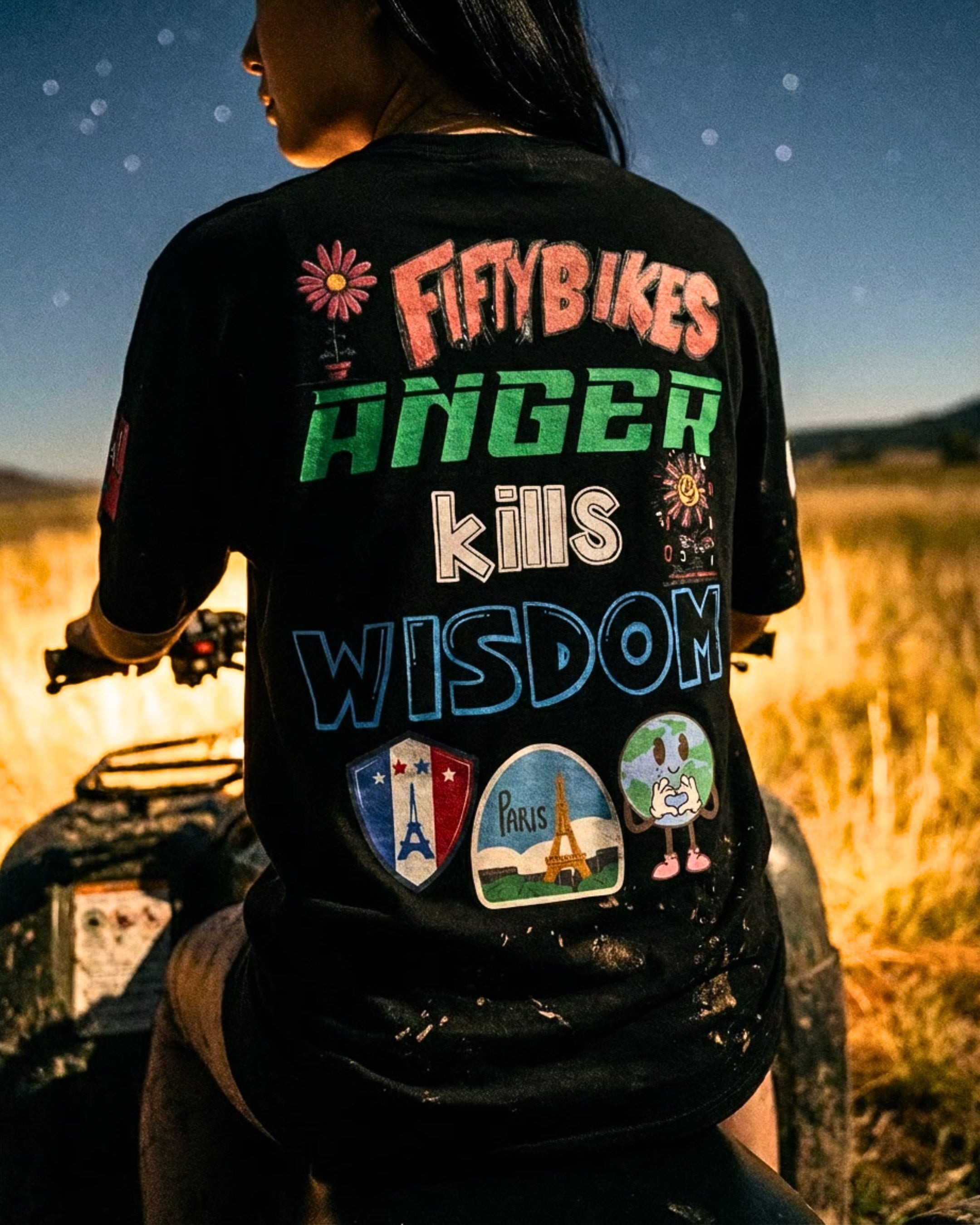 Anger Kills Wisdom Tee (FiftyBikes)