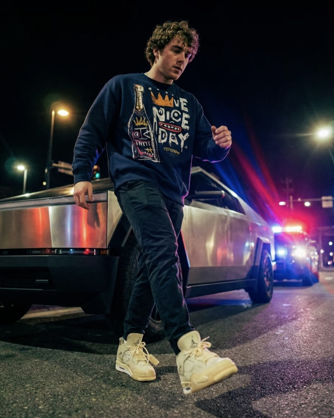 Have a Nice Day Oversize Sweater (FiftyBikes)