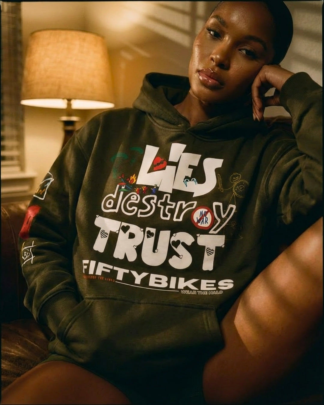 Lies Destroy Trust Oversized Hoodie (FiftyBikes)