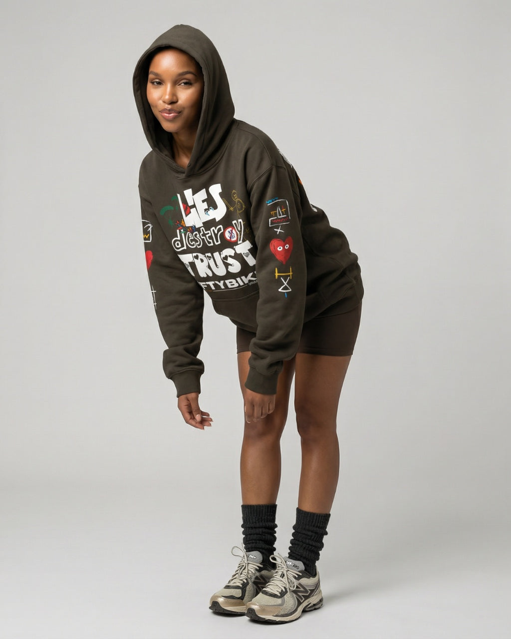 Lies Destroy Trust Oversized Hoodie (FiftyBikes)