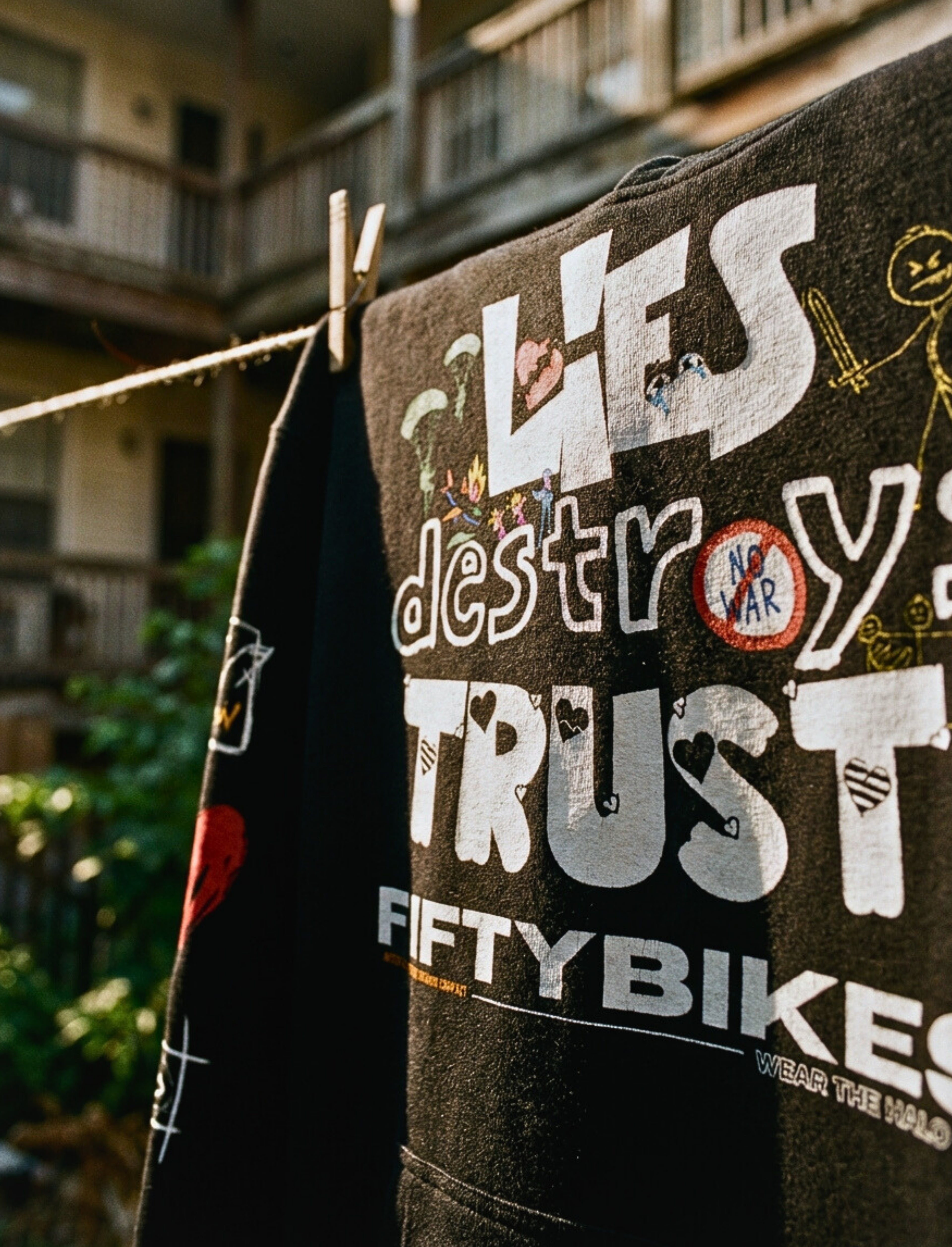Lies Destroy Trust Oversized Hoodie (FiftyBikes)